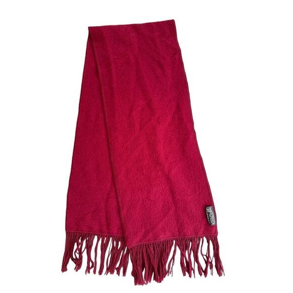 Alpaca Scarf Fringe Burgundy Artesania Textil Ccahuantico Made In Peru - Picture 1 of 7